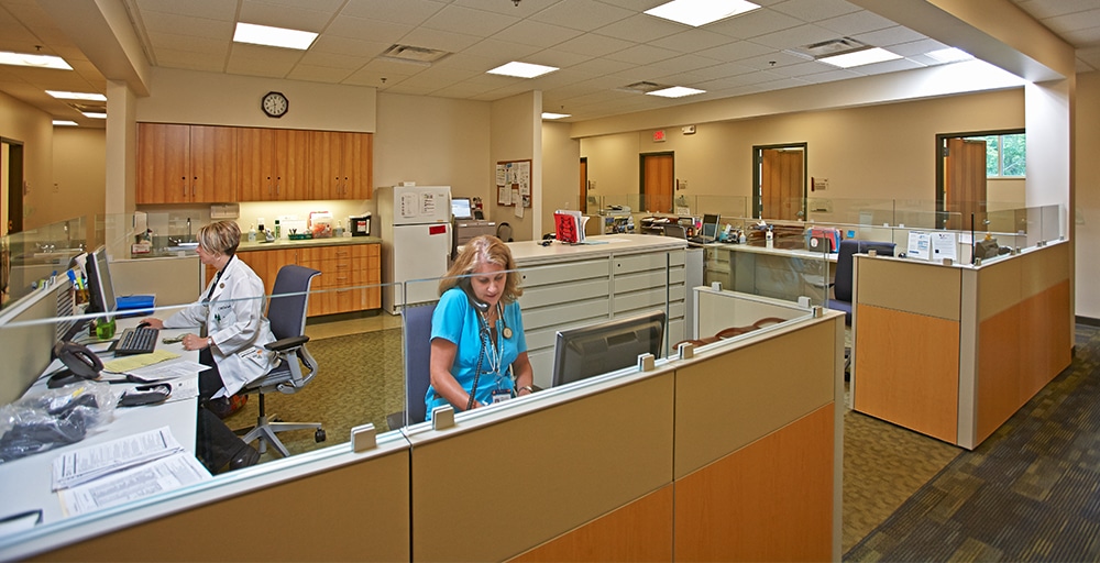 Commercial balsam lake front desk